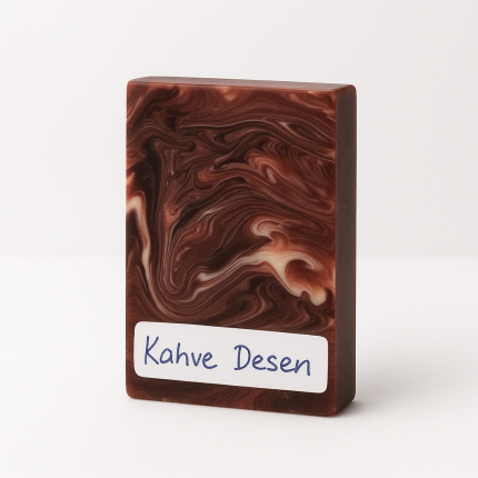 Kahve Beyaz Desenli Renk Sıkma Kalıp Hammadde 1 kg