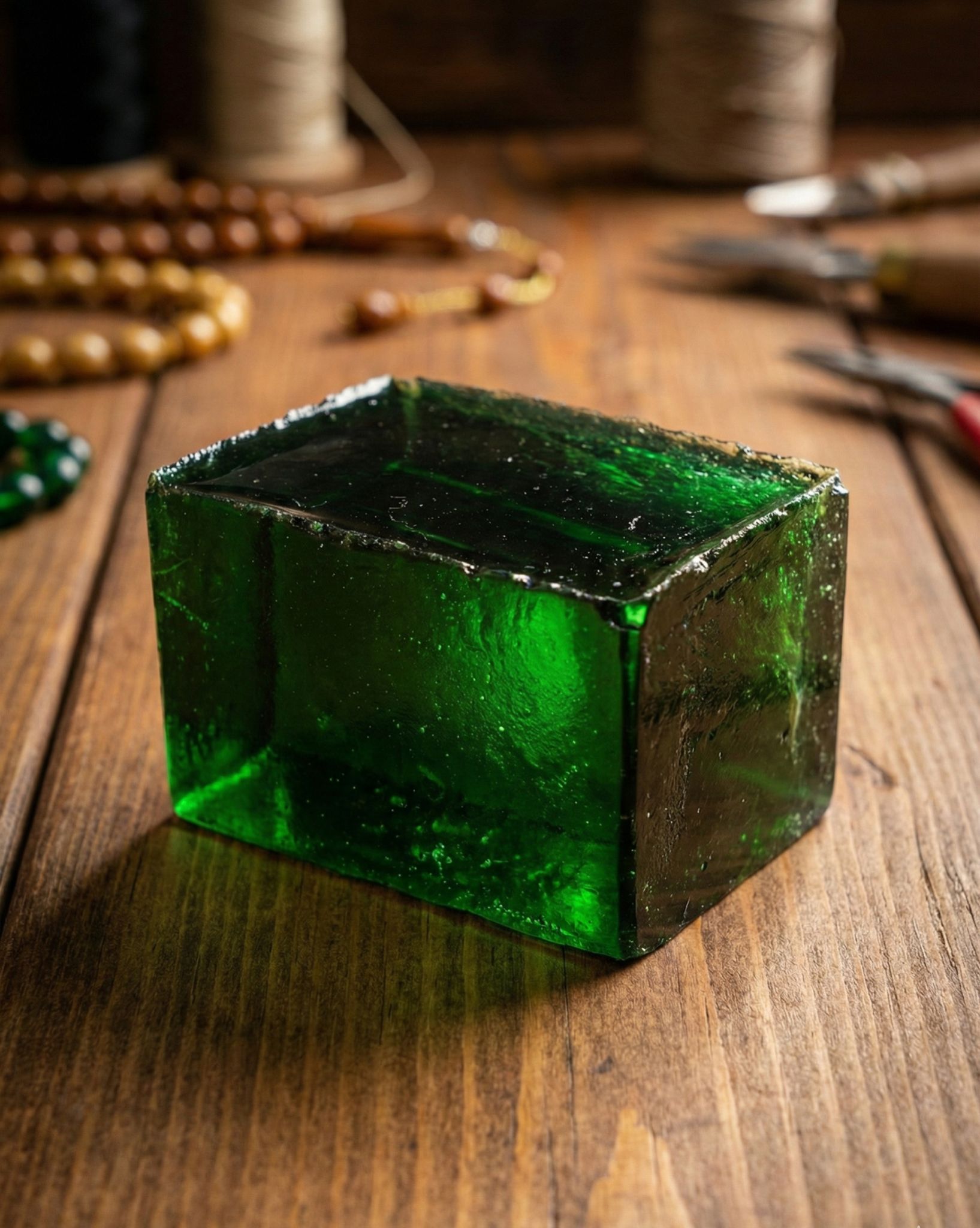 Yeşil Şeffaf Kalıp Tesbih Hammaddesi – Tesbih Üretimi Yeşil şeffaf kalıp tesbih hammaddesi ile tesbih üretiminde kullanılan işlenebilir hammadde