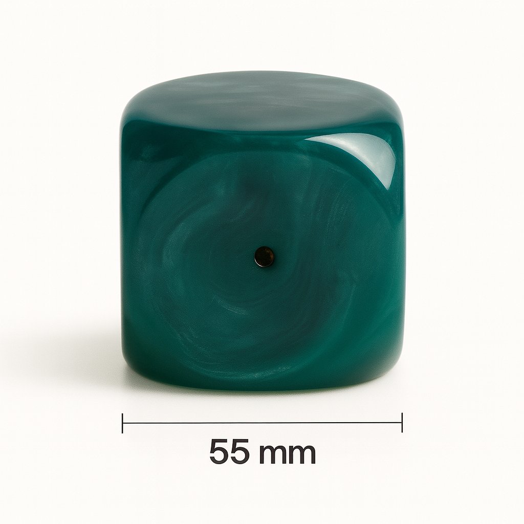 yesil Bakalit Yeşil Sedefli Renk Yemen Zar – 55 mm – Tesbih Yapım Malzemesi - Görsel 1