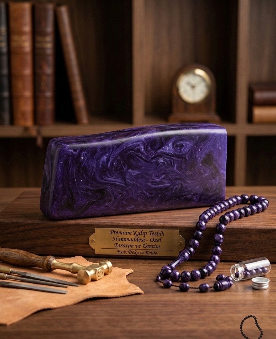 mor-premium-kalip-tesbih-hammaddesi-recine-blok Premium Kalıp Tesbih Hammaddesi Mor | Tesbih Yapım Reçine Blok