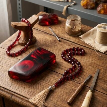 seffaf-kirmizi-siyah-tesbih-hammaddesi-2-tesbihlik-blok