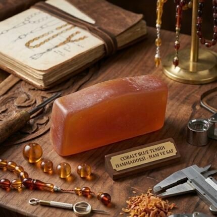 sari-ates-kehribar-tesbih-hammaddesi-ates-kehribar-plaka