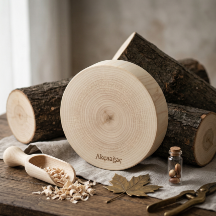 Akçaağaç, açık renkli ve homojen yapısı ile tesbih yapımında modern tasarımlar için tercih edilen doğal ahşap türlerinden biridir. 5x10x2 cm ölçülerindeki plaka formu, ustalara kesime hazır ve pratik bir kullanım sunar.