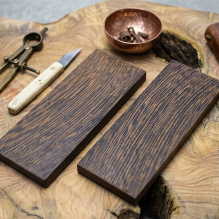 venge plaka, koyu renk ve egzotik damar yapısı ile premium ve estetik tesbih üretimi için idealdir.