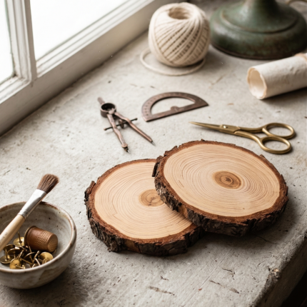 Meşe 5x10x2 cm Plaka Tesbih Hammaddesi